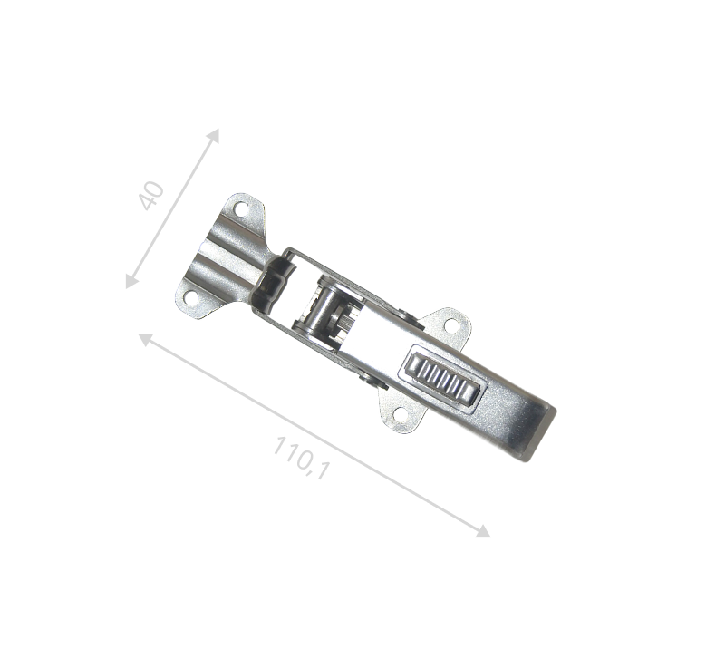 Замок регулируемый с фиксатором винтовой 80-95 (нержавеющая сталь)