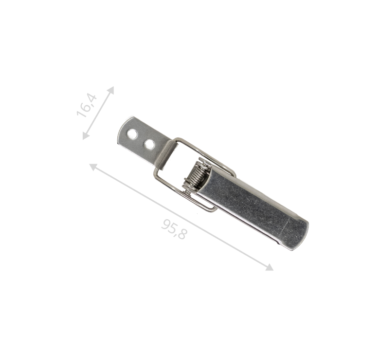 Замок-защелка c пружиной L-75 (нержавеющая сталь)