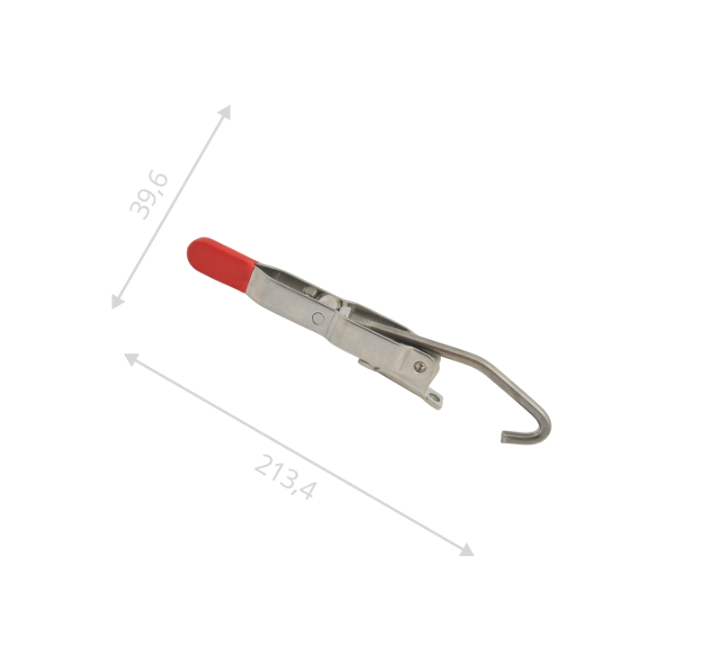 Замок регулируемый с крюком В-200-210 (нержавеющая сталь)