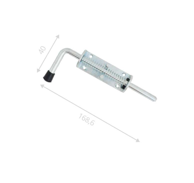 Засов пружинный L-220 цинк