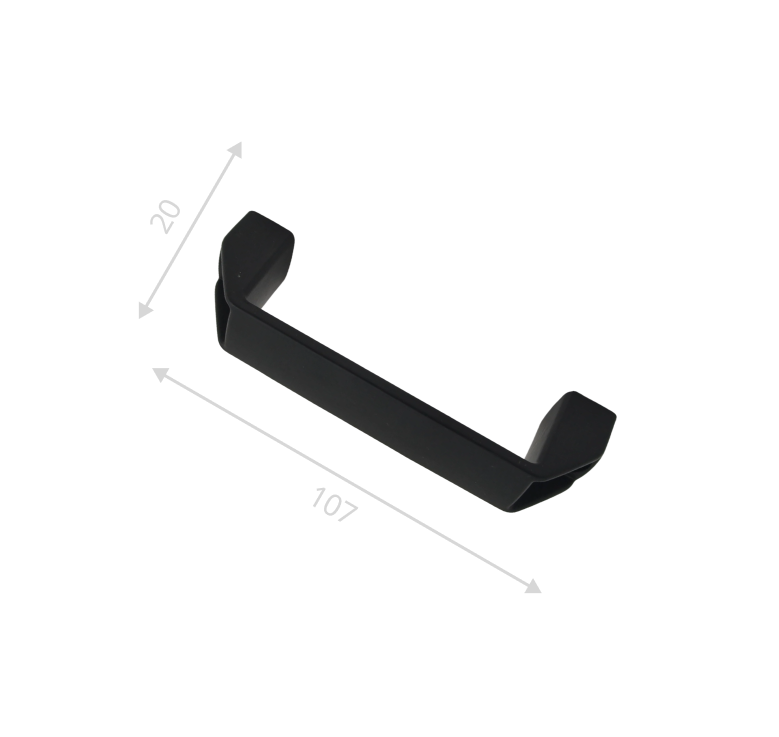 Ручка алюминиевая черная 90х20