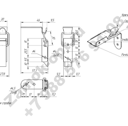 Замок P-323 чертеж Замок P-323 чертеж