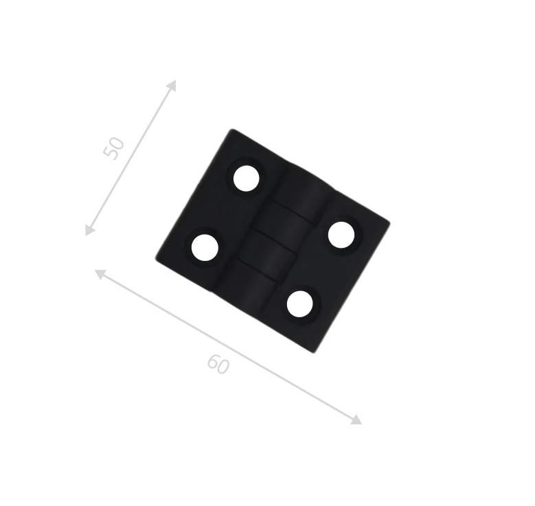 Петля карточная черная пластиковая 60х50