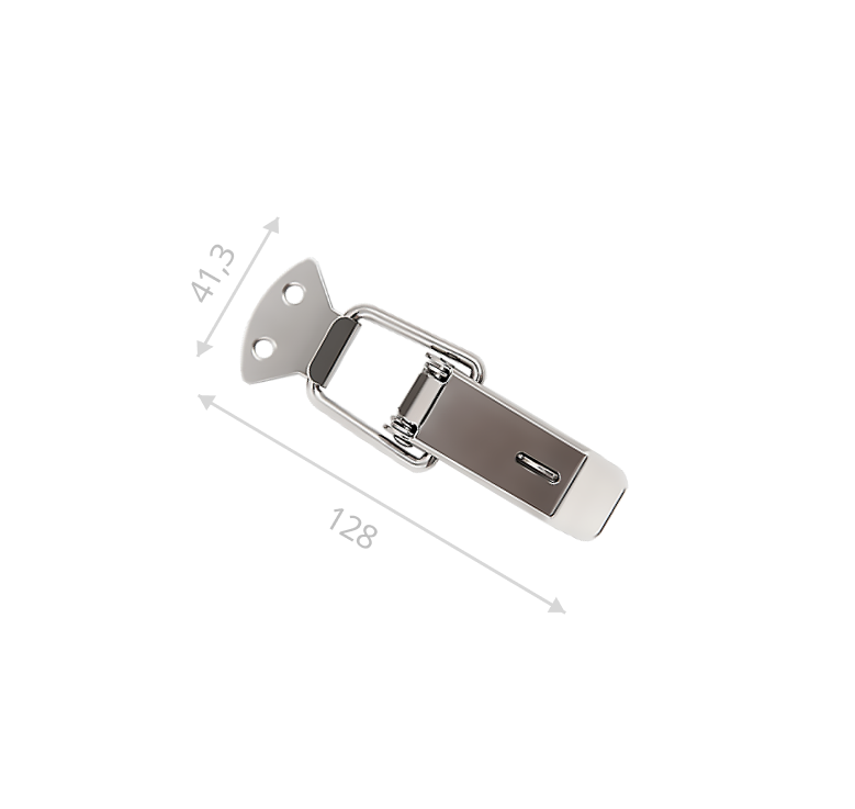 Замок защёлка W-568 1 (под пломбу)нержавеющая сталь 