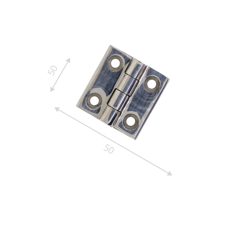 Петля карточная усиленная 50х50 (нержавеющая сталь)