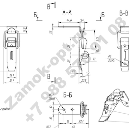 Замок P-413 чертеж Замок P-413 чертеж