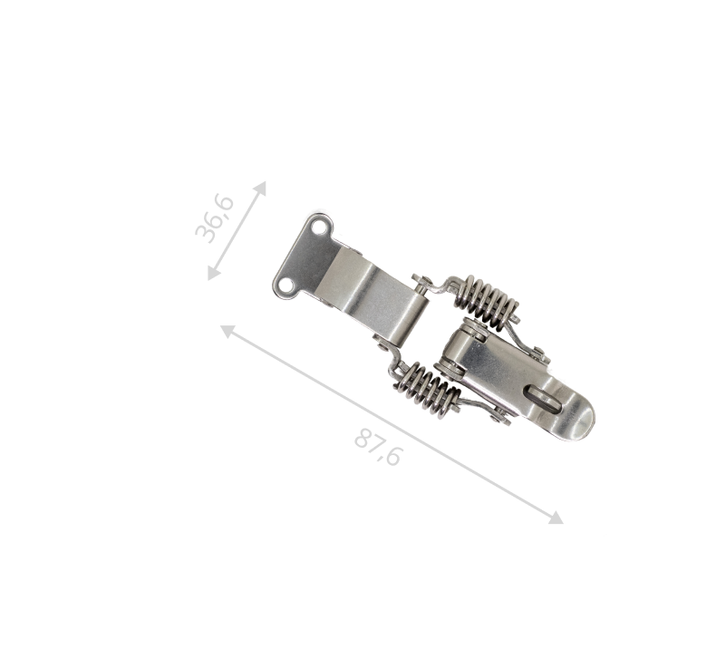 Замок-защелка натяжной 87 под пломбу (нержавеющая сталь)