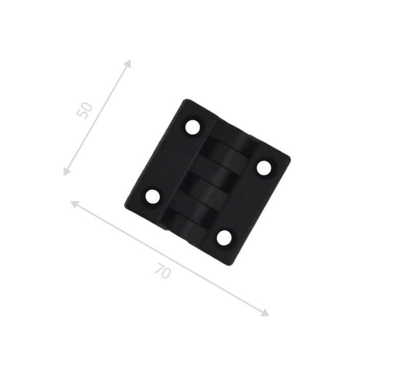 Петля карточная черная пластиковая 70х50