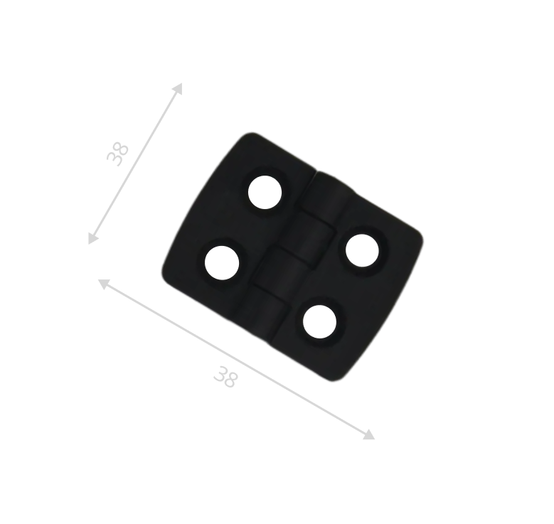 Петля карточная черная пластиковая 40х40