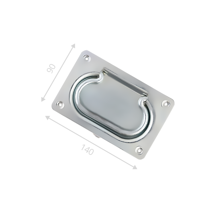 Ручка врезная 90х140 (цинк) К32