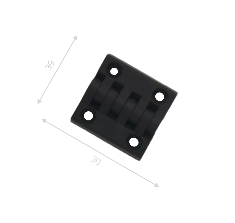 Петля карточная черная пластиковая 30х40