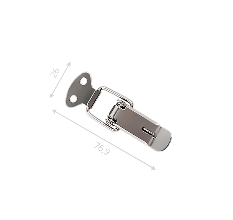 Замок W-538/1 под пломбу (никель)