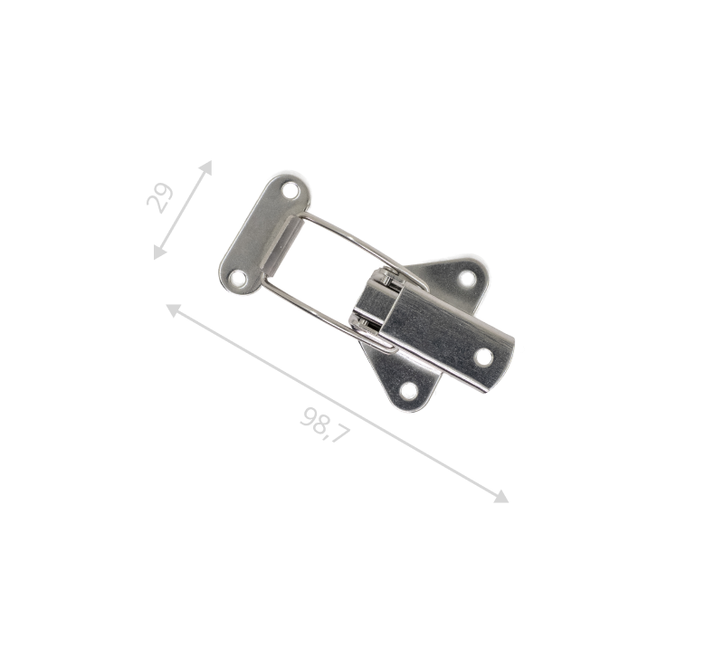 Замок мебельный М-324 удлиненный (цинк)