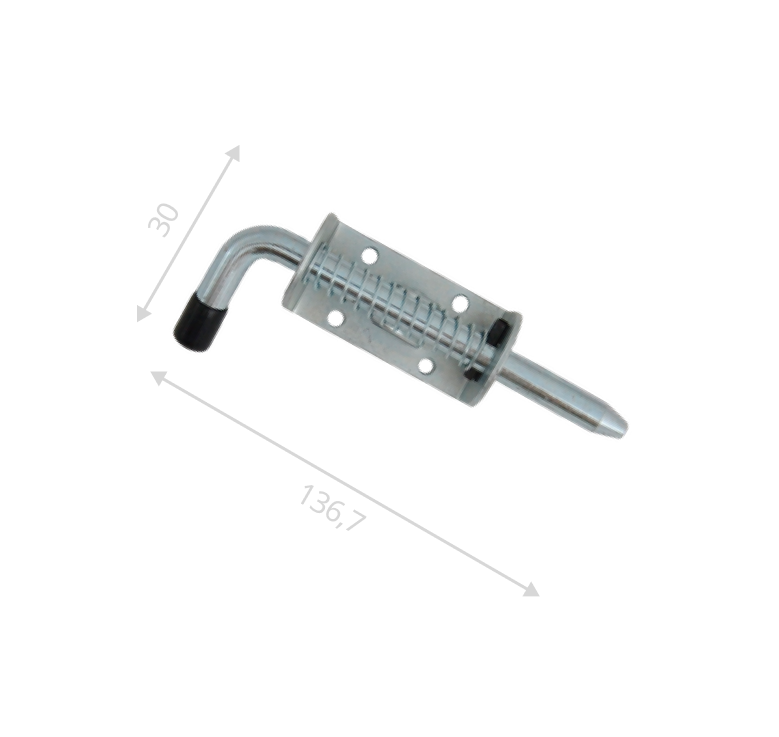 Засов пружинный L-130 цинк