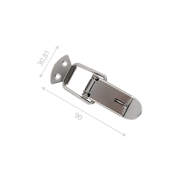 Замок защёлка W-548 1 (под пломбу) нержавеющая сталь 