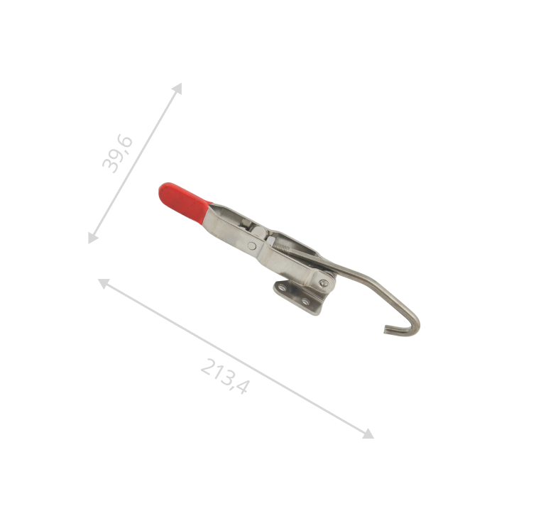 Замок регулируемый с крюком IV В 200-210 (нержавеющая сталь)
