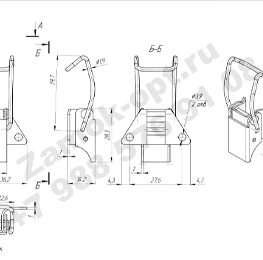 Замок мебельный C-007 L-55 (нержавейка) чертеж Замок мебельный C-007 L-55 (нержавейка) чертеж