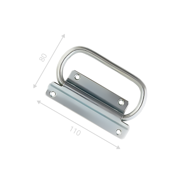 Ручка откидная 80х110 (цинк) К22