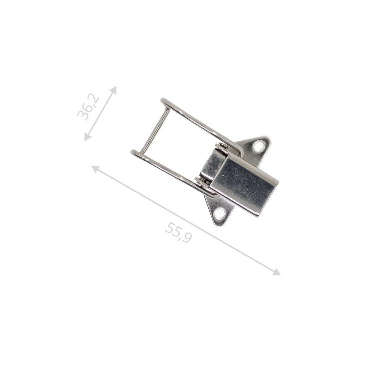 Замок мебельный C-007 L-55 (нержавеющая сталь)