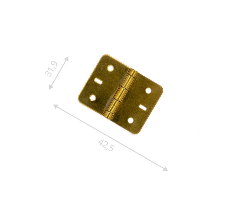 Петля карточная накладная 42х32 титановое покрытие (нержавеющая сталь)