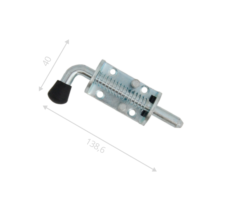 Засов пружинный L-135 цинк