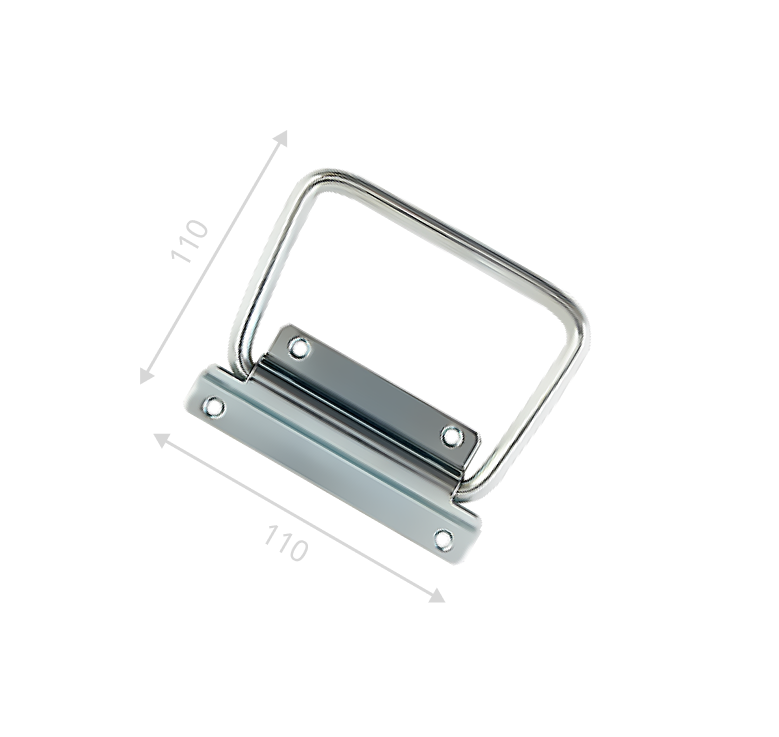 Ручка откидная 110х110 (цинк) К12