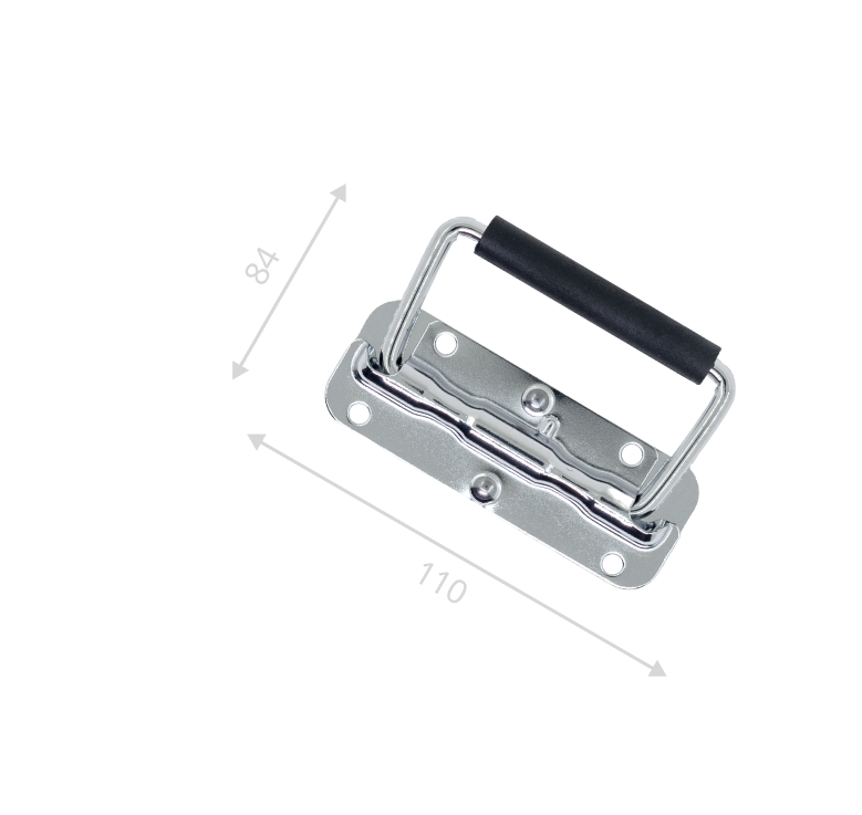 Ручка накладная с пружиной 110х84 (цинк)