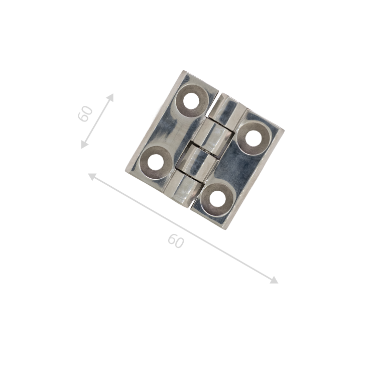 Петля карточная усиленная 60х60 (нержавеющая сталь)