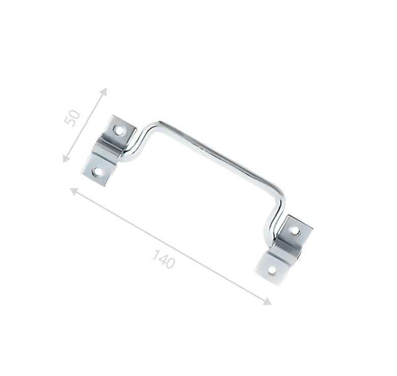 Ручка скобяная 50х140 (цинк) К72