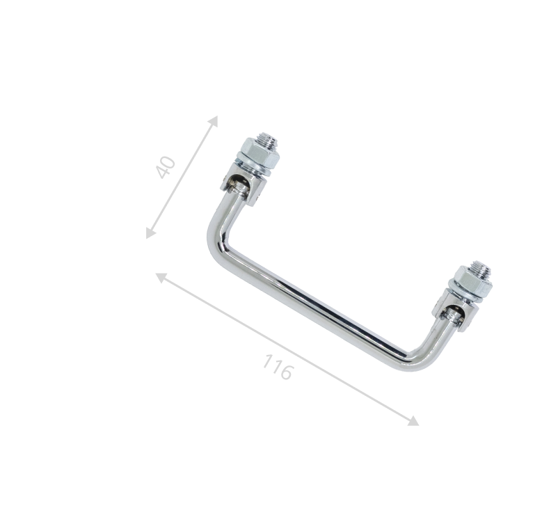 Ручка встраиваемая 116х40 (цинк)