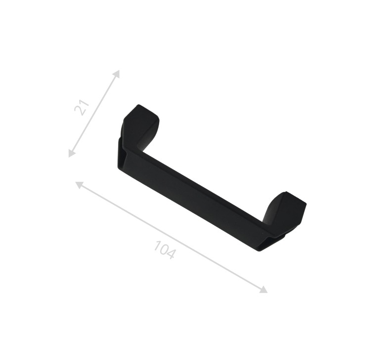 Ручка пластиковая черная 87х21