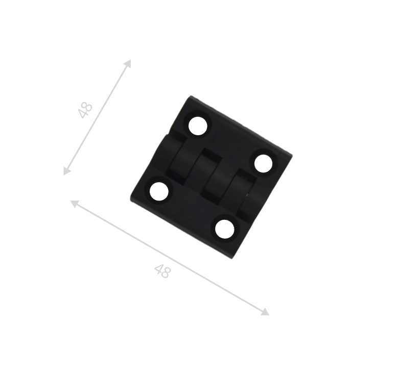Петля карточная черная пластиковая 50х50