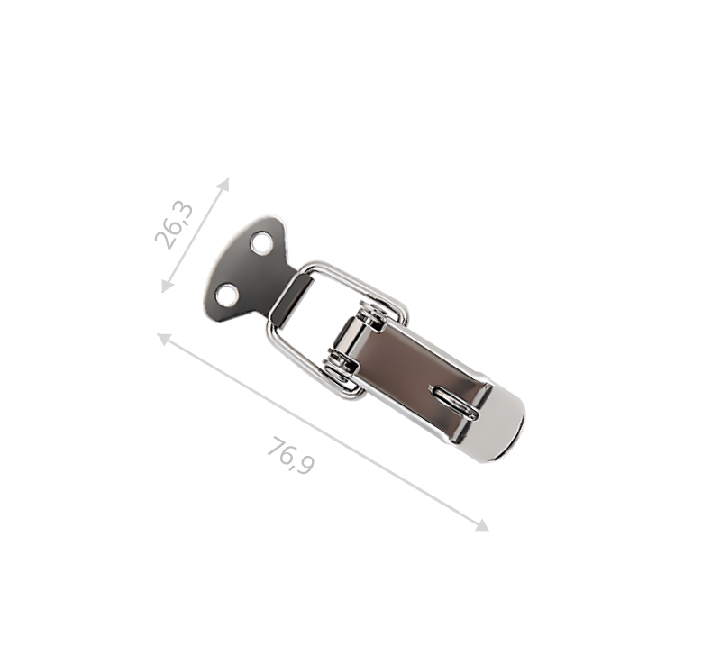 Замок защёлка W-538 1 (под пломбу) нержавеющая сталь 
