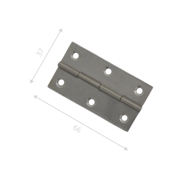 Петля карточная нержавеющая сталь 66х37
