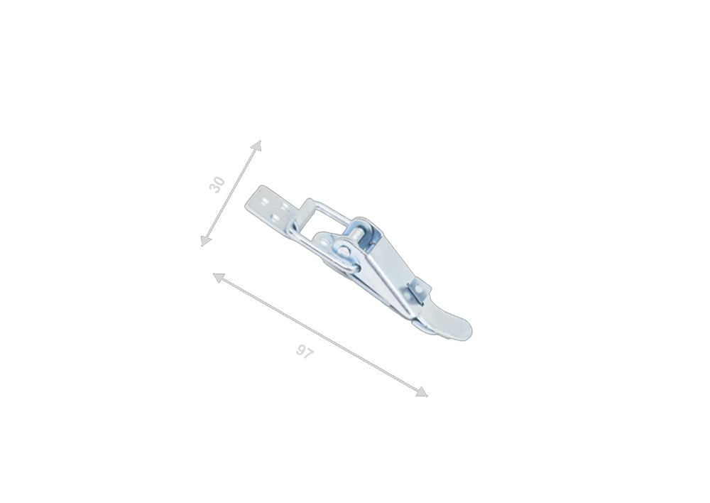 Замок-защелка Р-25-1 с пружиной под пломбу (цинк)