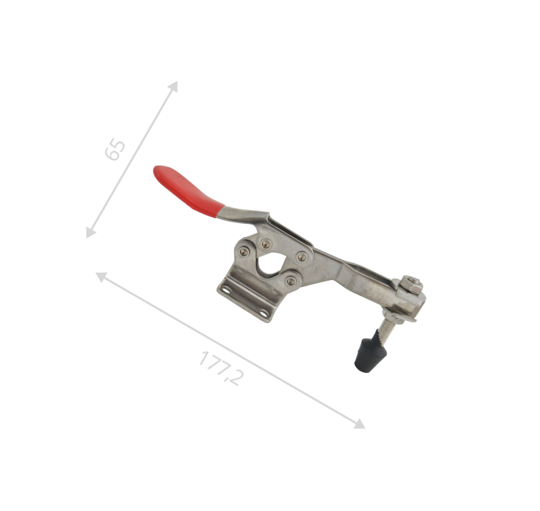 Замок бугельный регулируемый   В 130-160 (нержавеющая сталь)