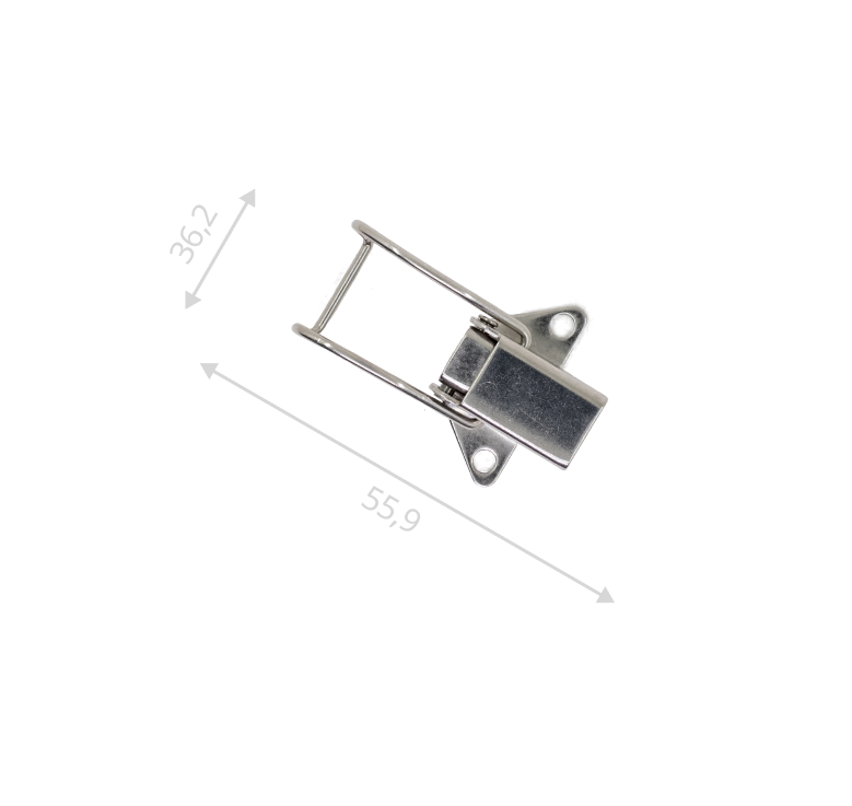 Замок мебельный C-007 L-55 (никель)
