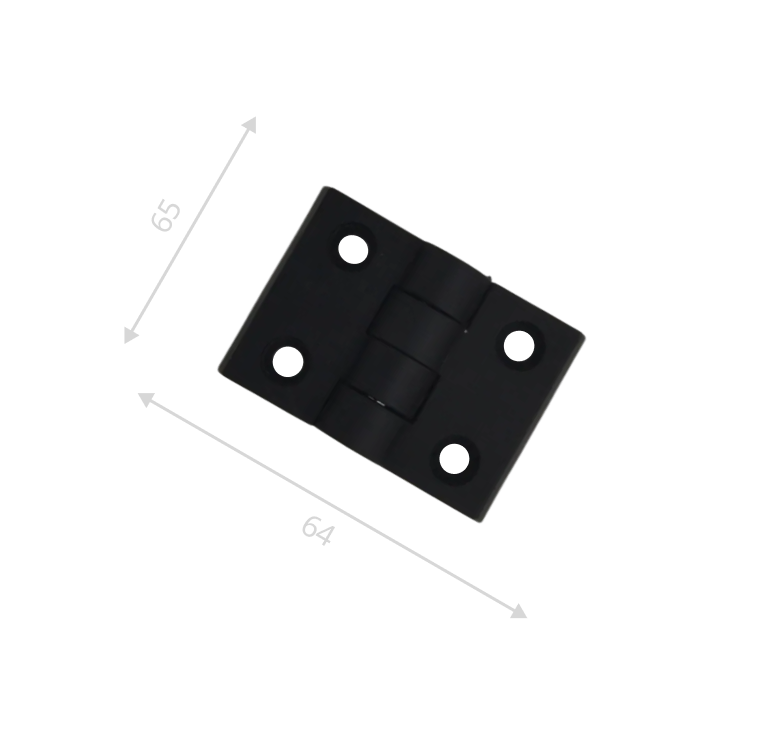 Петля карточная черная пластиковая 64х65