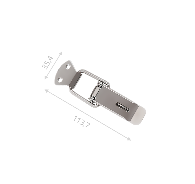 Замок защёлка W-558 1 (под пломбу)нержавеющая сталь 