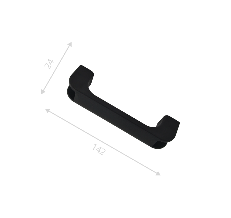 Ручка пластиковая черная 120х24