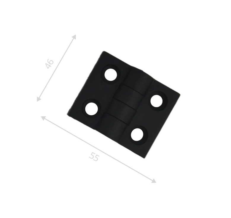 Петля карточная черная пластиковая 51х45