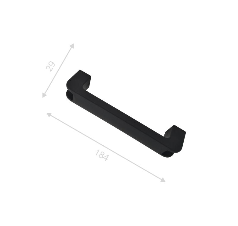 Ручка пластиковая черная 160х29