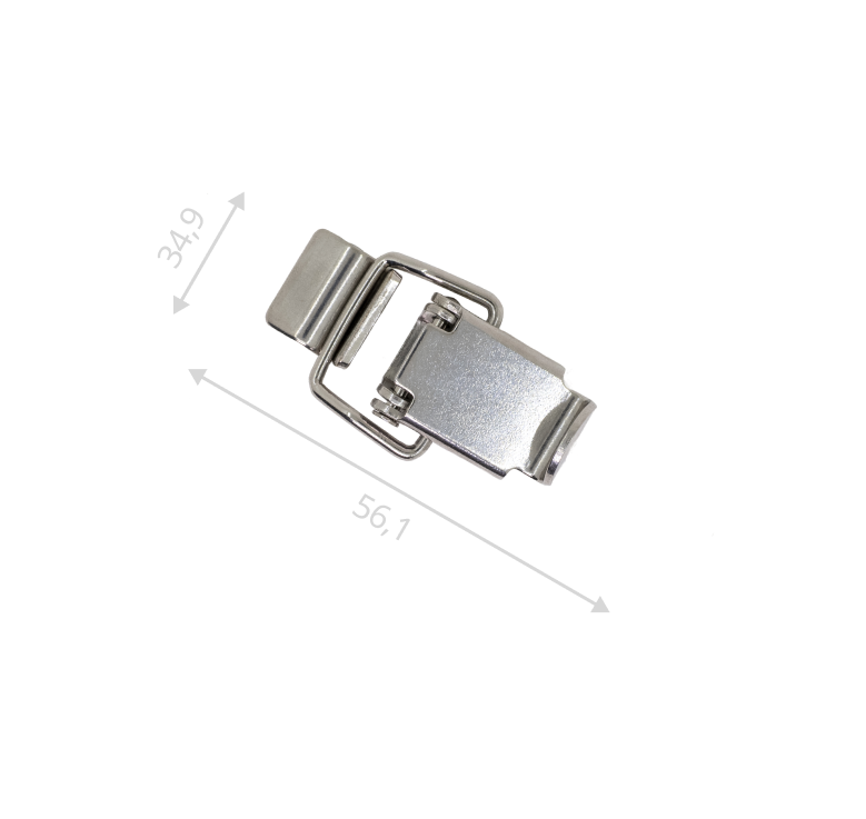 Замок-защелка приварной L-55 (нержавеющая сталь)