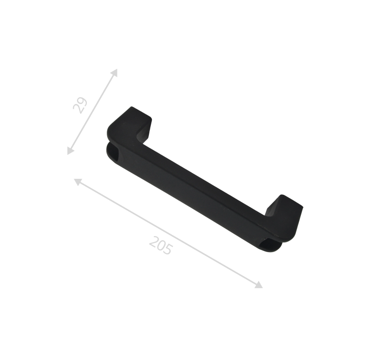 Ручка пластиковая черная 181х29